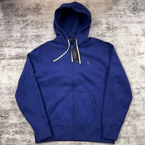 NWT Polo Ralph Lauren Hooded Zip Sweatshirt - Blue - Men's Medium - 710P06645002